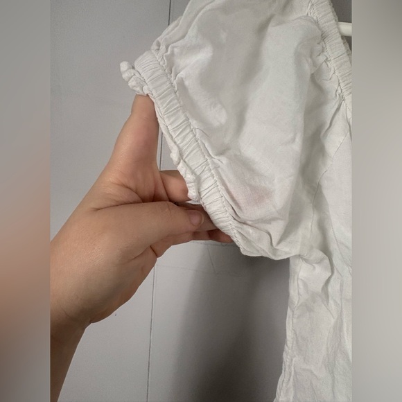 Urban Outfitters White Heidi Corset Flowy Mini Dress Medium Boho Fairy Cottage - Picture 6 of 11